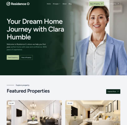 Thumb Home V3 - Residence O - A Scaleable Real Estate Webflow Template