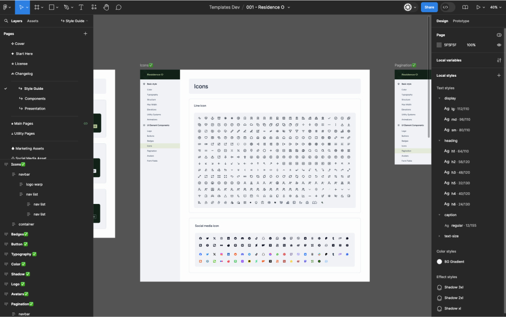 Icon Set - Residence O - A Scaleable Real Estate Webflow Template
