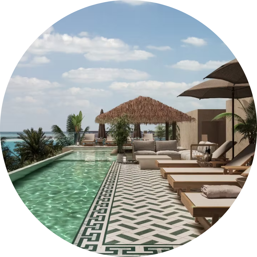 Rooftop Pool in Bacalar
