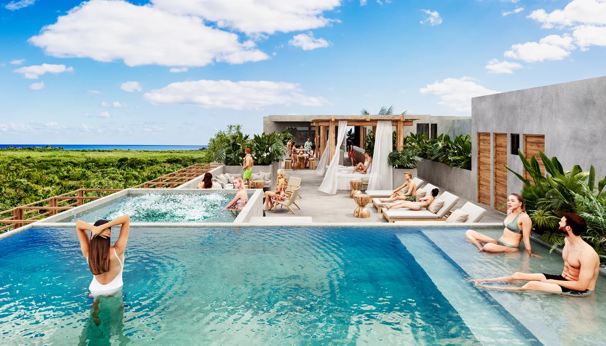 Image of Swimming Pool at Endemico Kukulcan, featuring Rooftop Pool, Infinity Pool.