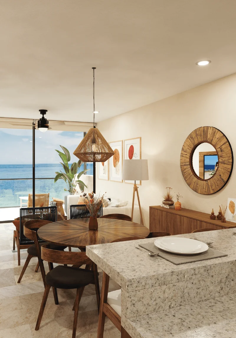 A bottom-left view of a Kitchen & dining room table featuring furniture and wood.