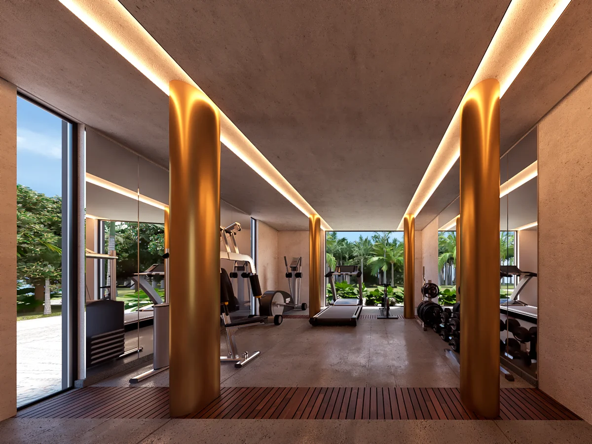Image of Gym at Gold Garden, featuring Fitness Center, Luxury Gym.