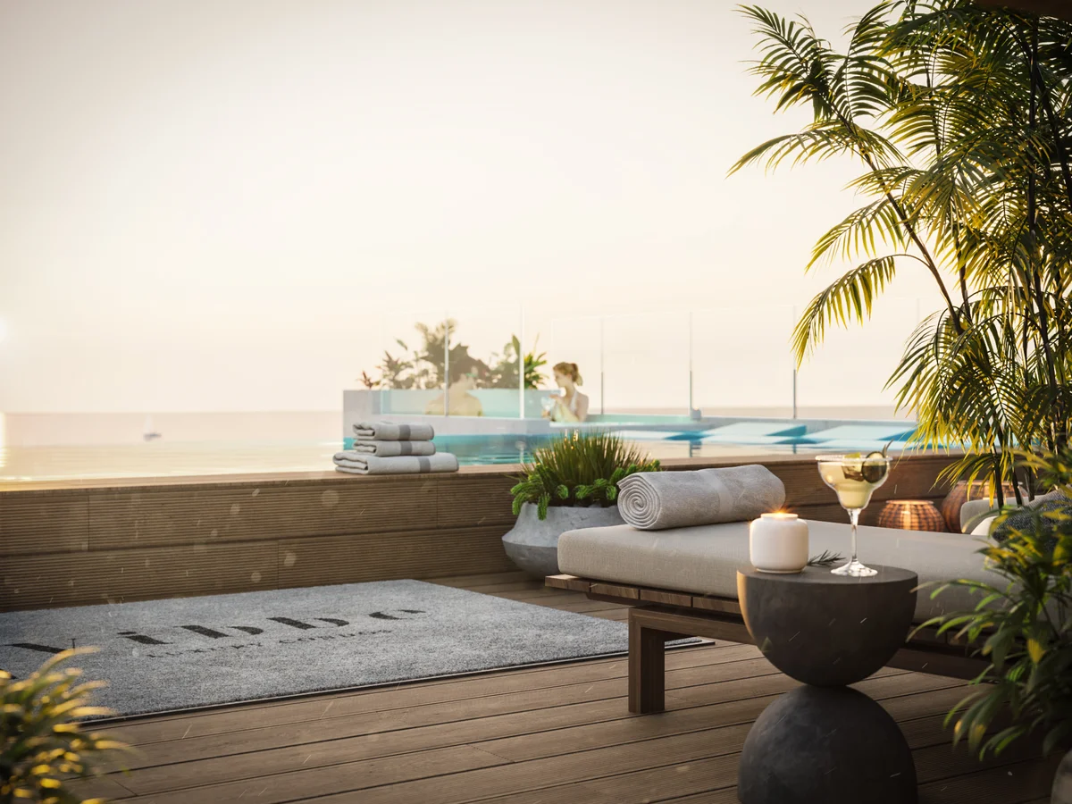 Image of Swimming Pool at Vibbe, featuring Rooftop Pool, Ocean View.