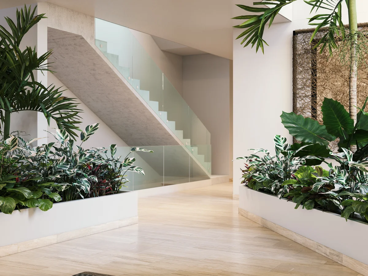 Image of Lobby at Vibbe, featuring Modern Lobby, Luxury Interior.