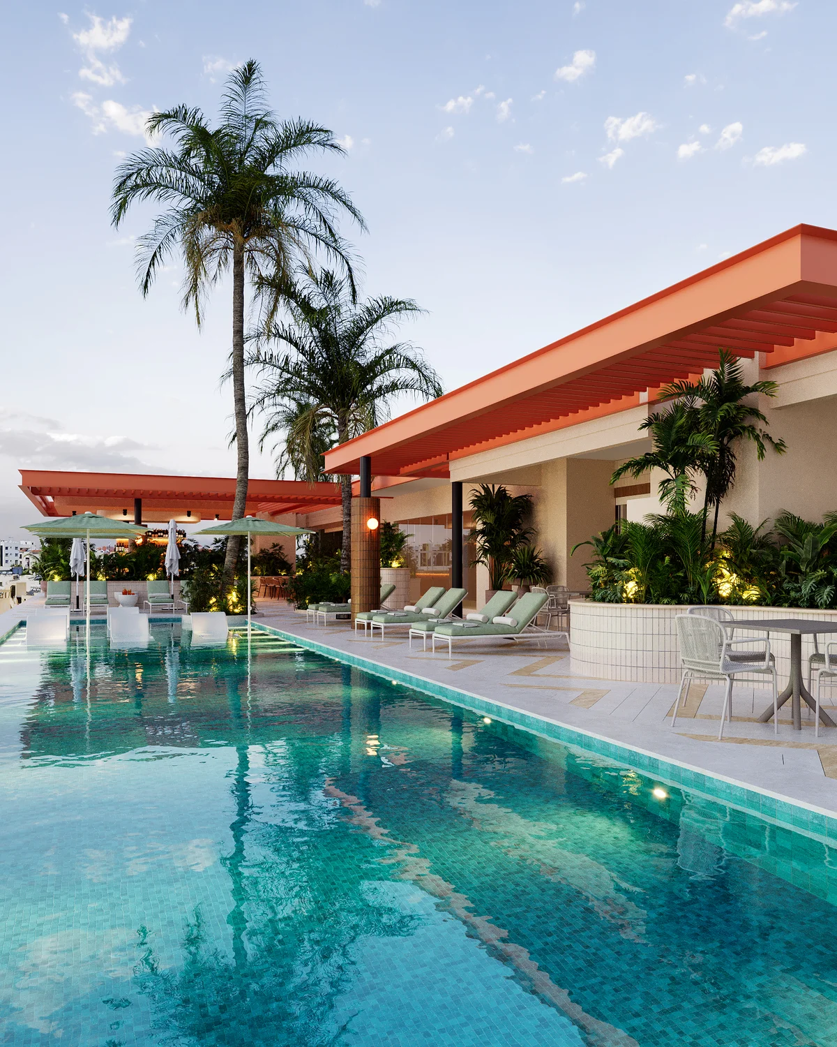 Image of Swimming Pool at Solar Midtown, featuring Rooftop Pool, Luxury Amenities.