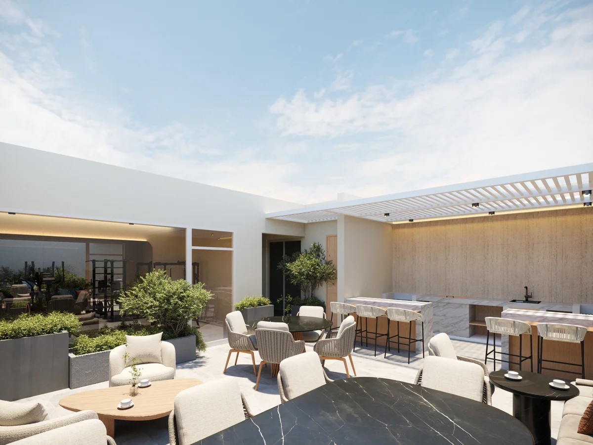 Image of Rooftop Terrace at Le 35 Residences, featuring Rooftop Terrace, Outdoor Lounge.