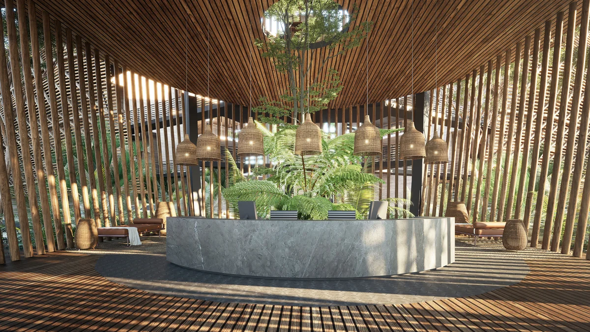 Image of Lounge at BeUTiful, featuring Luxury Lobby, Architectural Design.