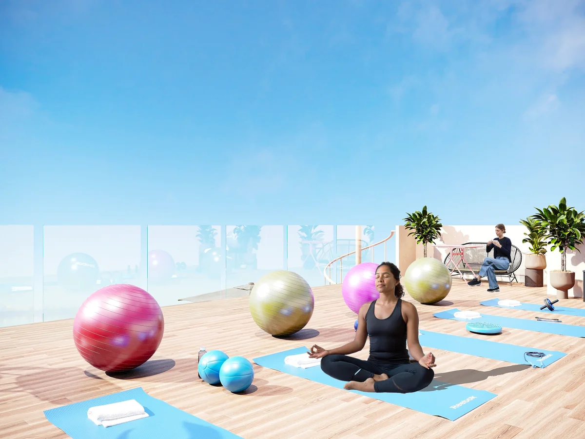 Image of Rooftop Terrace at Kalani 25, featuring Rooftop Terrace, Yoga Deck.