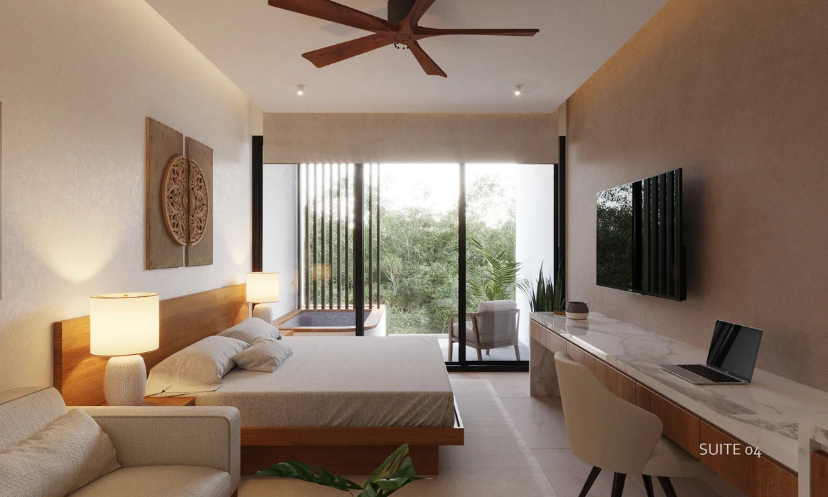 Image of Jacuzzi at Elysium, featuring Modern Bedroom, Contemporary Design.