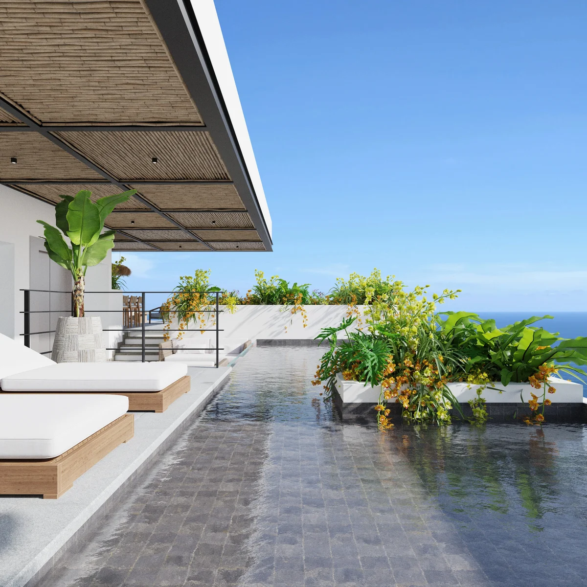Image of a Rooftop Pool, featuring Ocean View Terrace and Sun Deck.