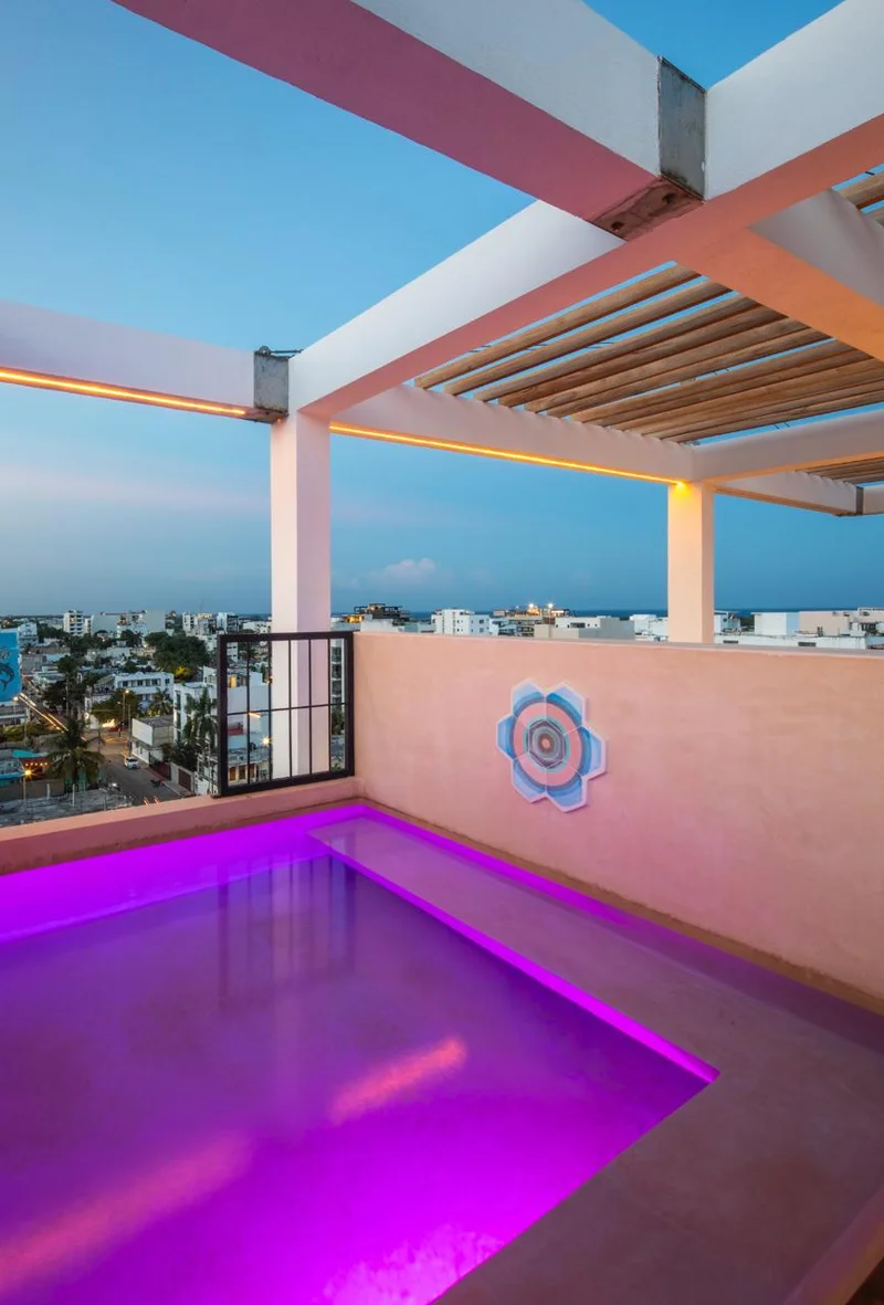 Image of a Rooftop Terrace, featuring Private Plunge Pool and City View.