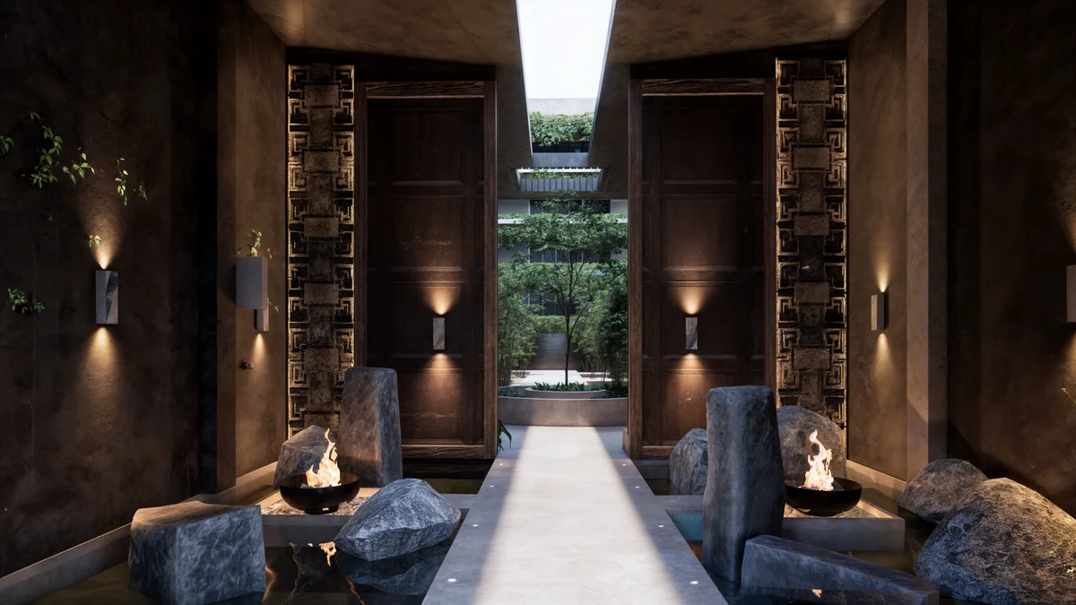 Image of Spa at Ekab Tulum, featuring Luxury Lobby, Spa Entrance.