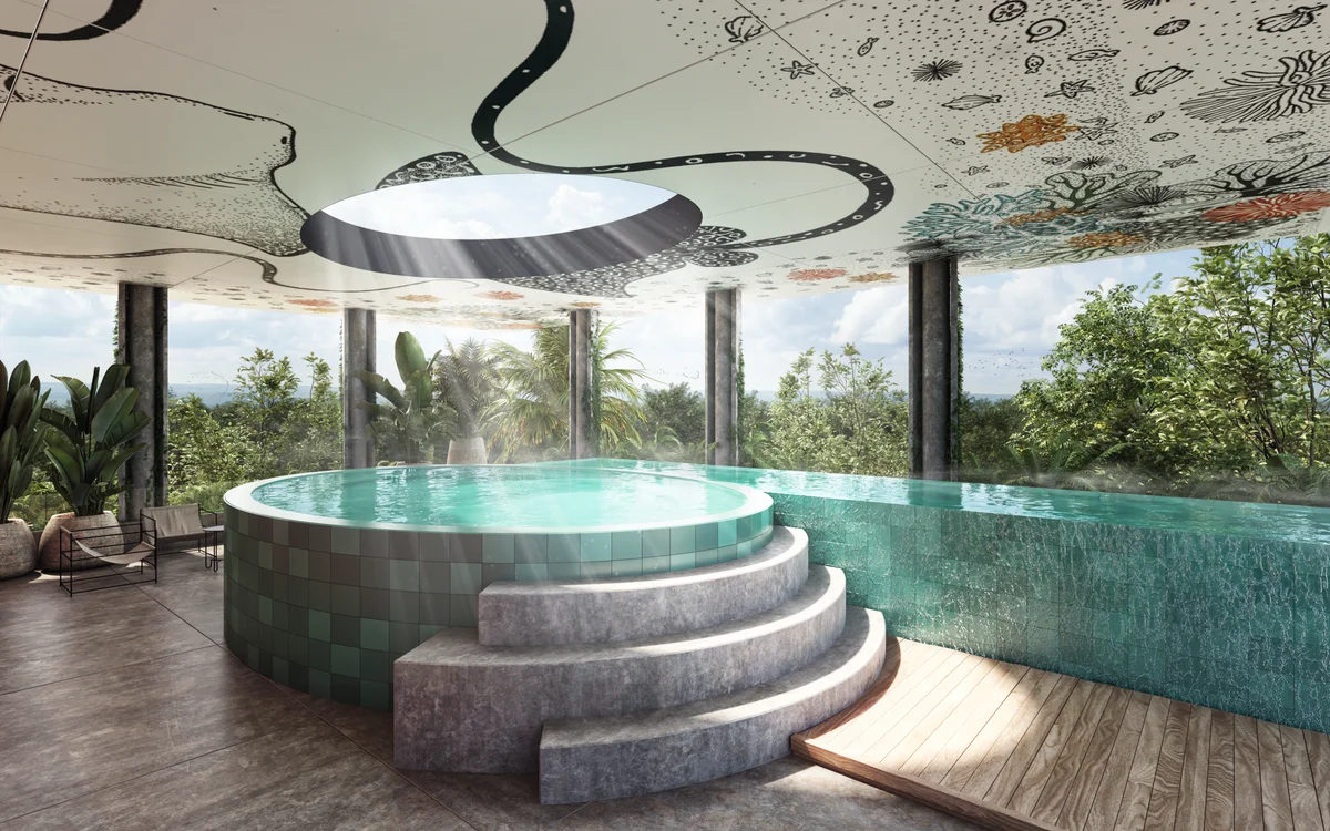 Image of Swimming Pool at The Tribe, featuring Indoor Pool, Jacuzzi.