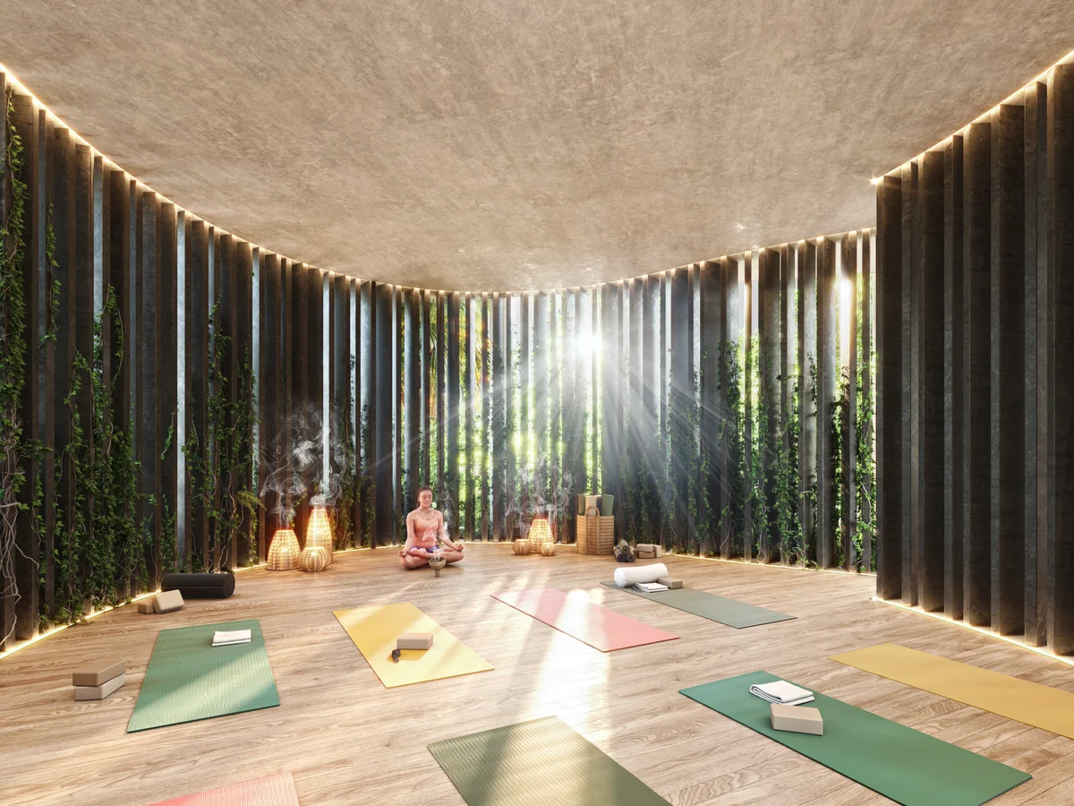 Image of Yoga Deck at The Tribe, featuring Yoga Studio, Wellness Center.