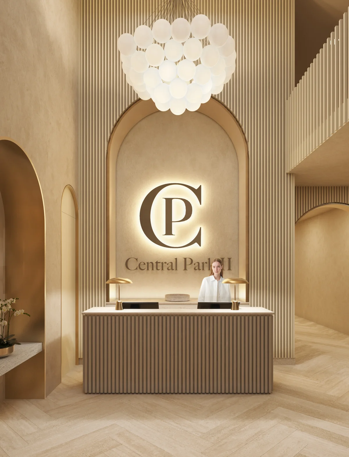 Image of Lobby at Central Park 2, featuring Luxury Lobby, Modern Reception.