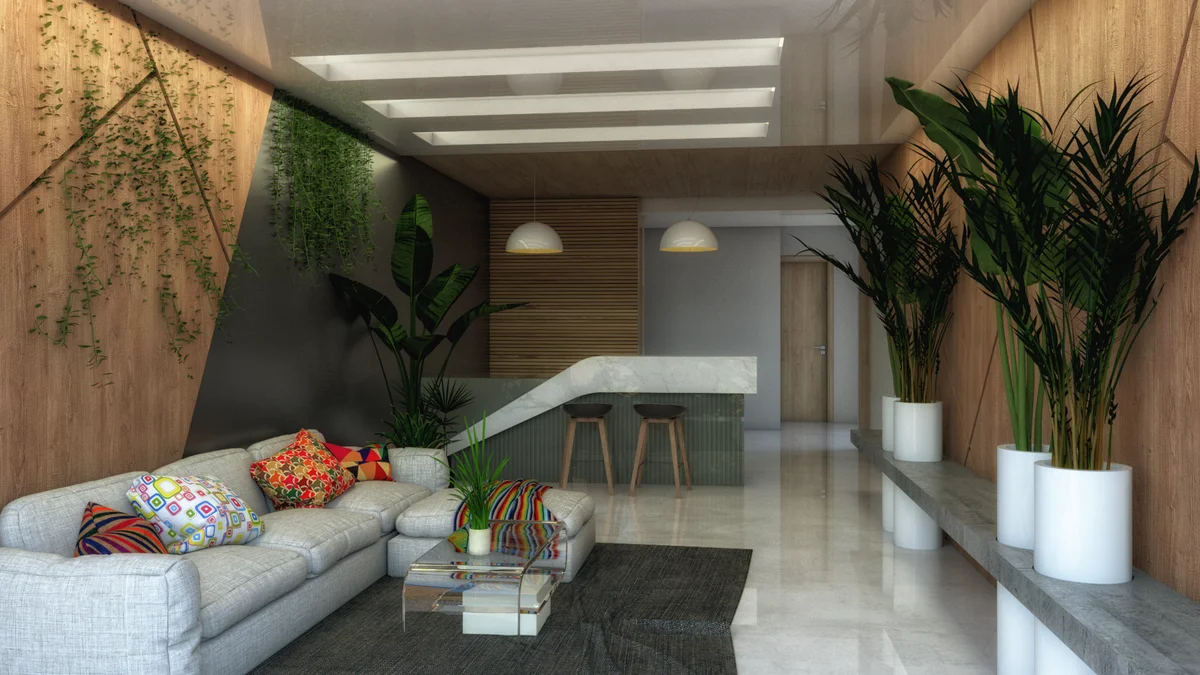 Image of Lounge at Centurmex 25, featuring Modern Lounge, Lobby Area.