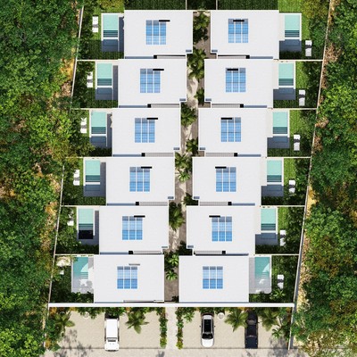 Image of a Modern Villas, featuring Aerial View and Residential Development.