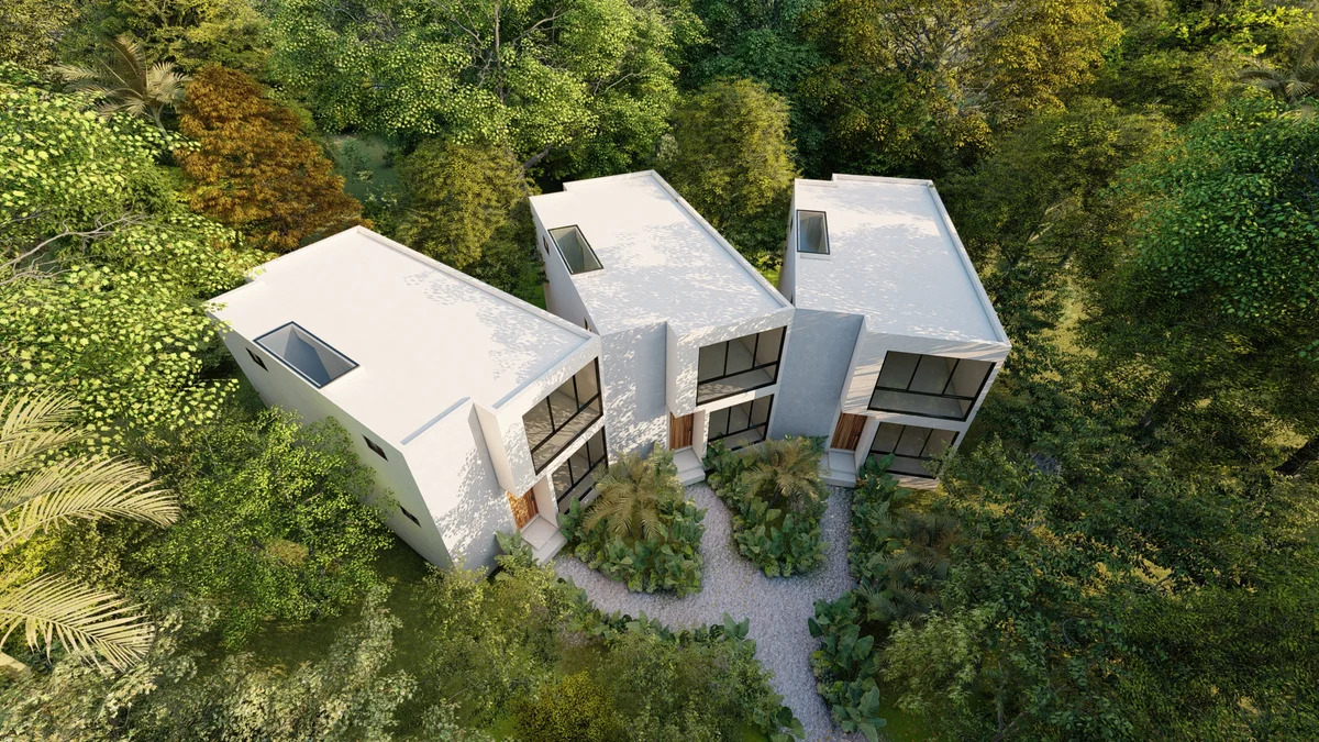 Image of Garden at Elementos Life, featuring Modern Architecture, Aerial View.