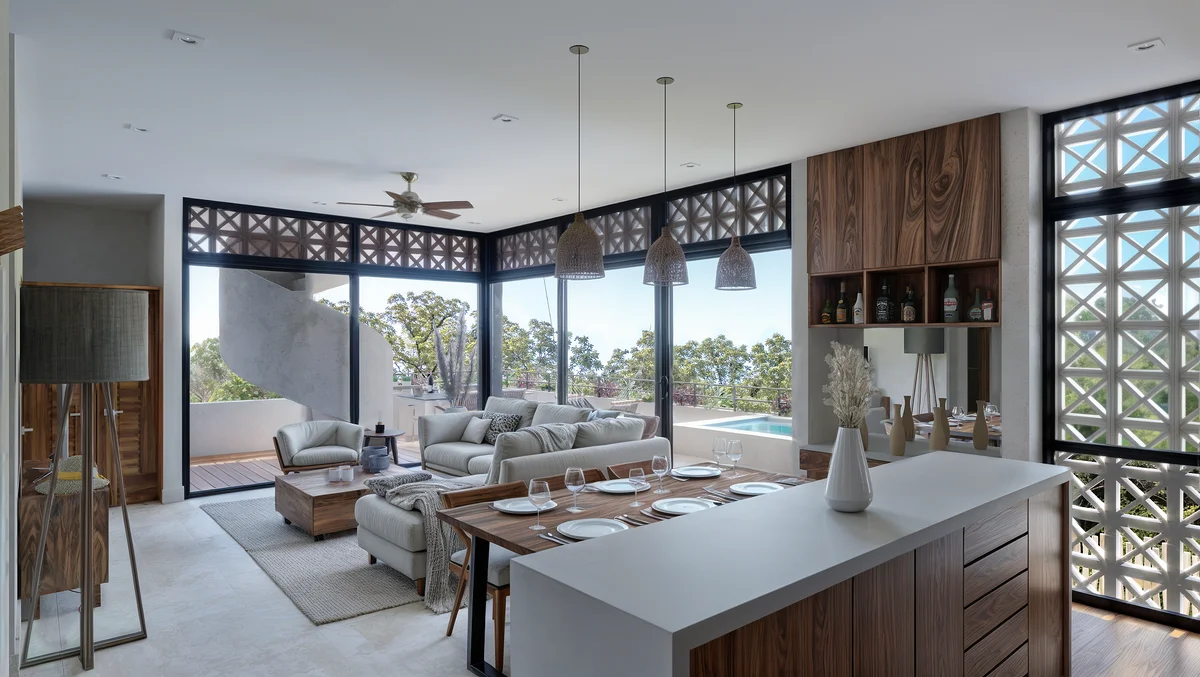 Image of Swimming Pool at Muwan, featuring Open Concept Living, Indoor-Outdoor Living.