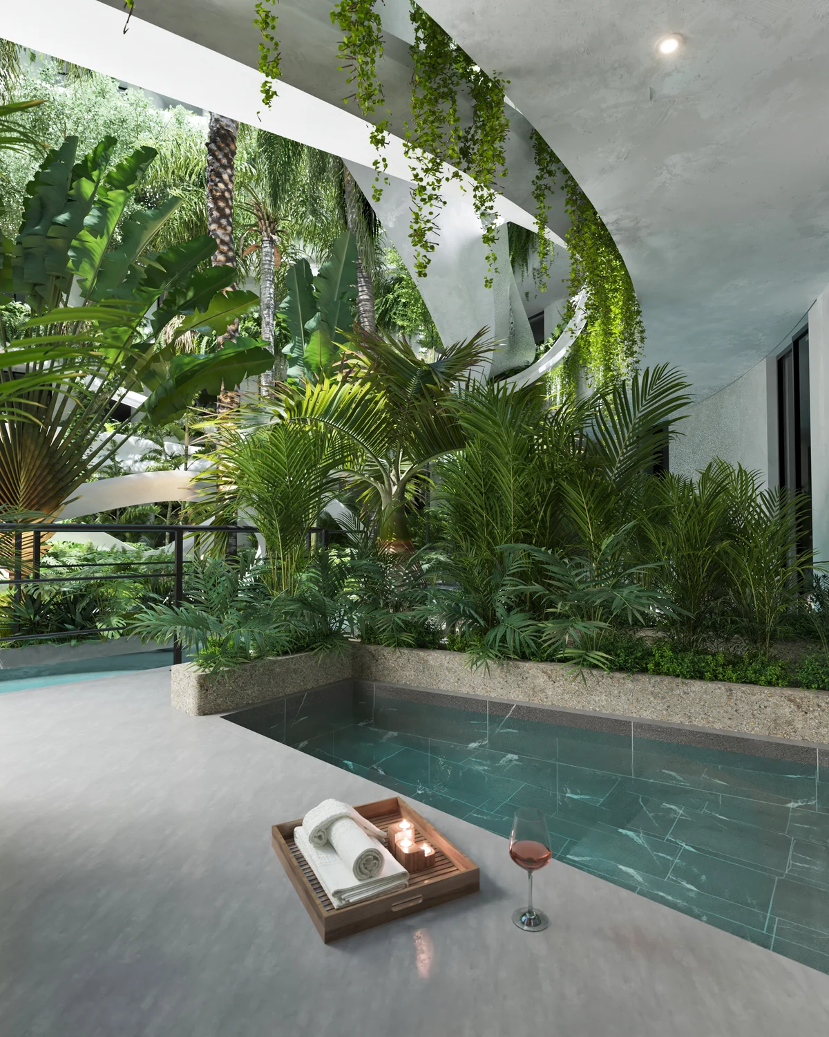 Image of a Plunge Pool, featuring Lush Garden and Tropical Oasis.