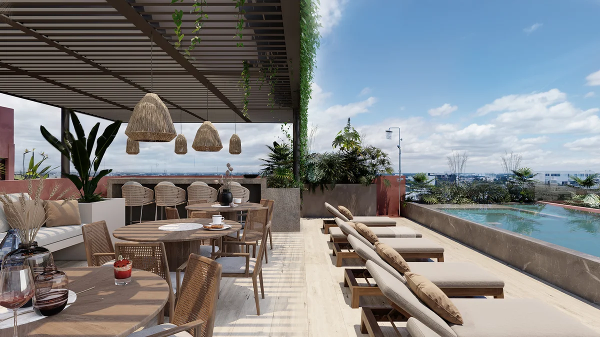 Image of Swimming Pool at Ikuku, featuring Rooftop Terrace, Swimming Pool.