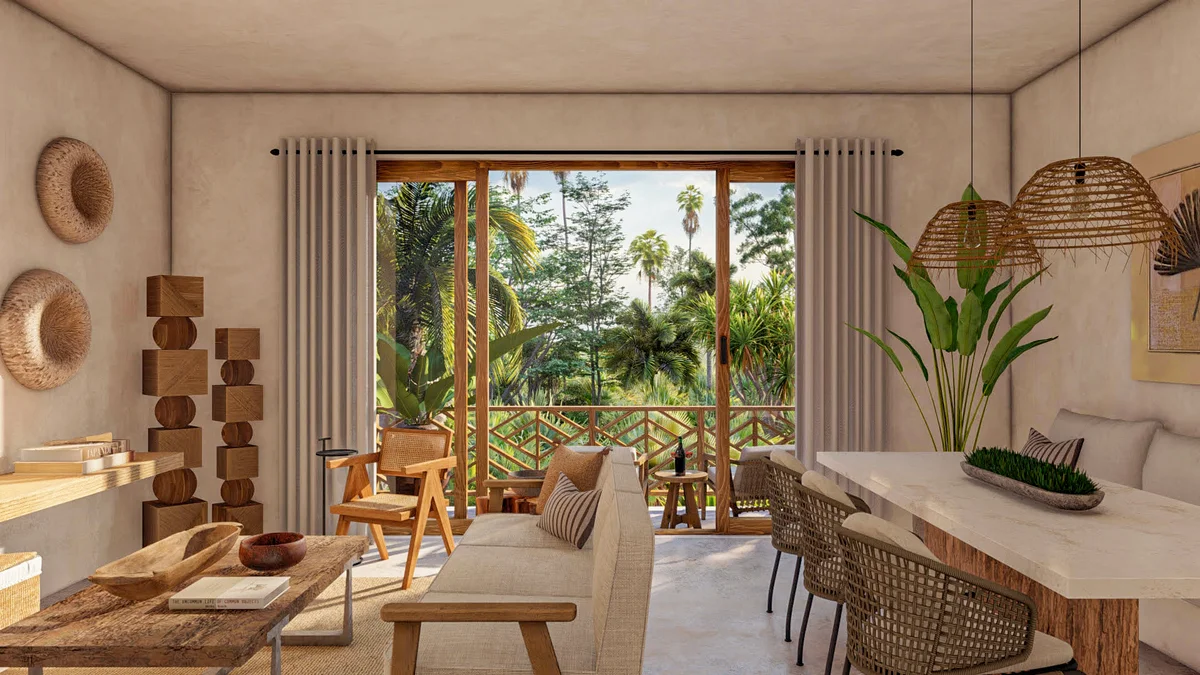Image of Garden at Casa Chaak, featuring Open Concept Living, Jungle View.