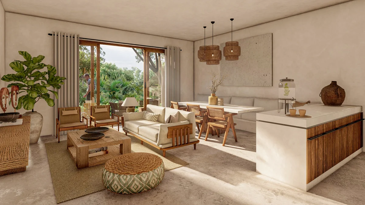 Image of Lounge at Casa Chaak, featuring Open Concept Living, Natural Light.
