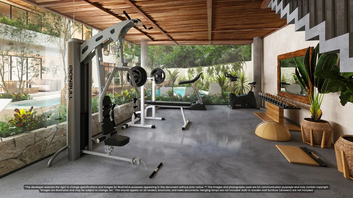 Image of Gym at Itza Selva 2, featuring Private Gym, Fitness Center.