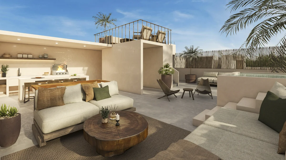 Image of Swimming Pool at Xiib Kaab, featuring Rooftop Terrace, Outdoor Living.