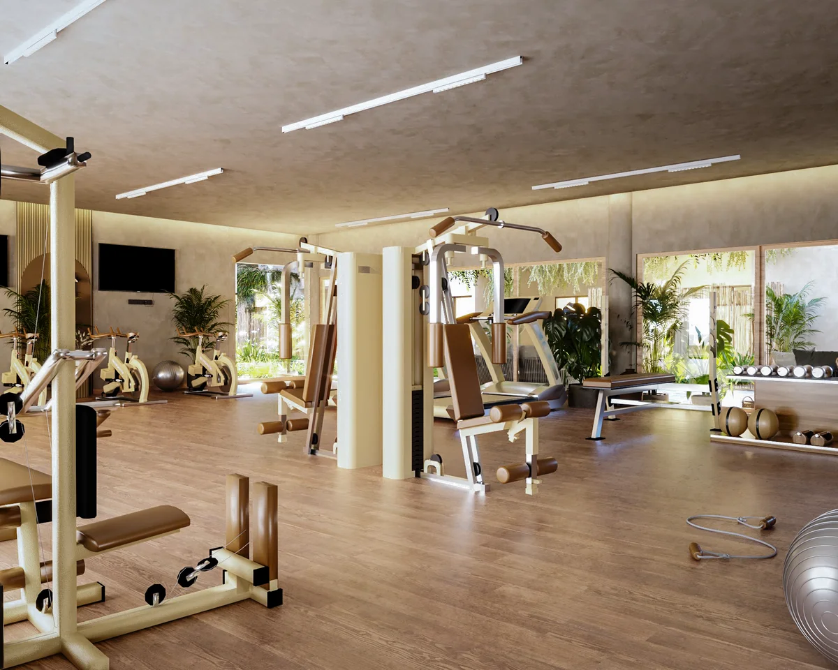 Image of Gym at Xiib Kaab, featuring Fitness Center, Luxury Gym.