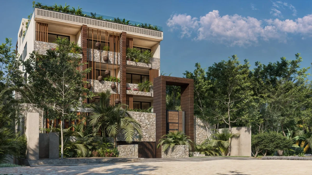 Image of Rooftop Terrace at Essence, featuring Modern Architecture, Luxury Condos.