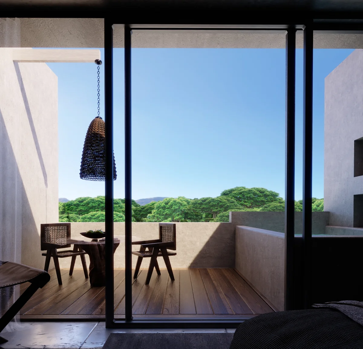 Image of a Private Balcony, featuring Plunge Pool and Nature View.