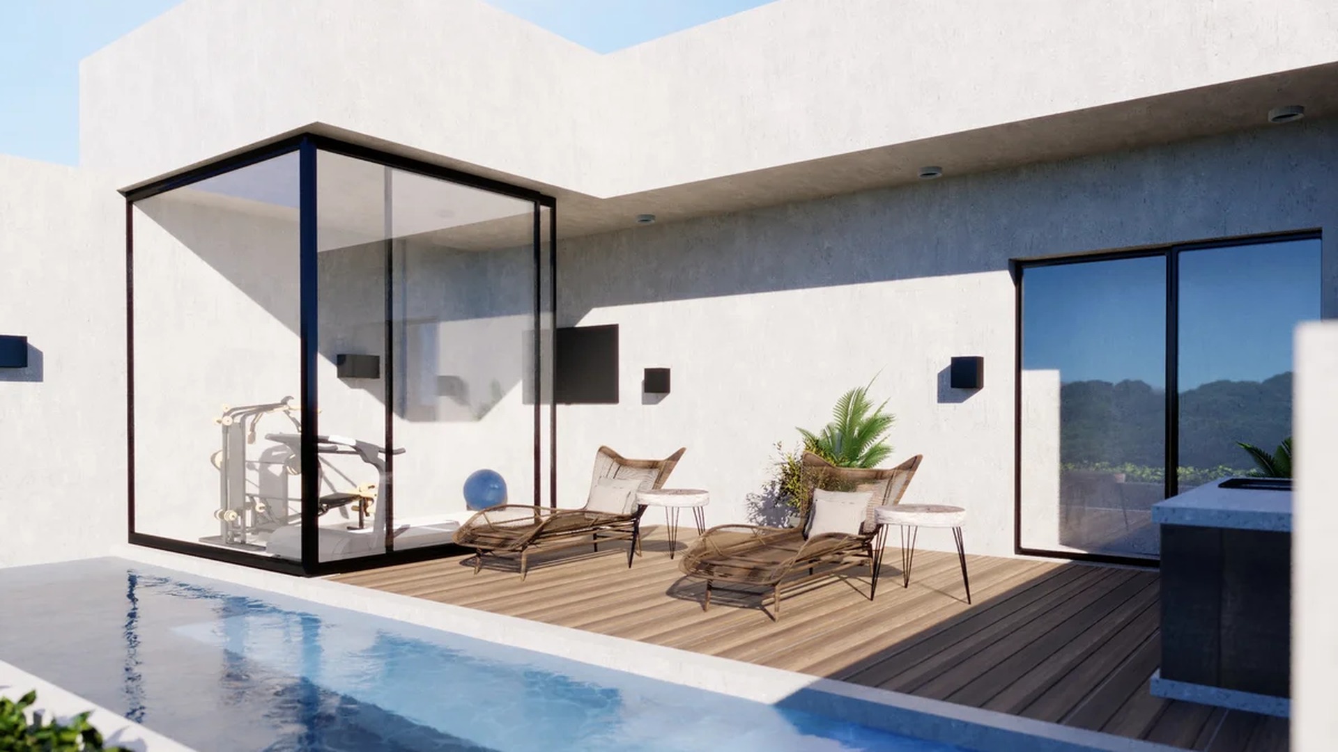 Image of a Rooftop Terrace, featuring Private Pool and Sundeck.