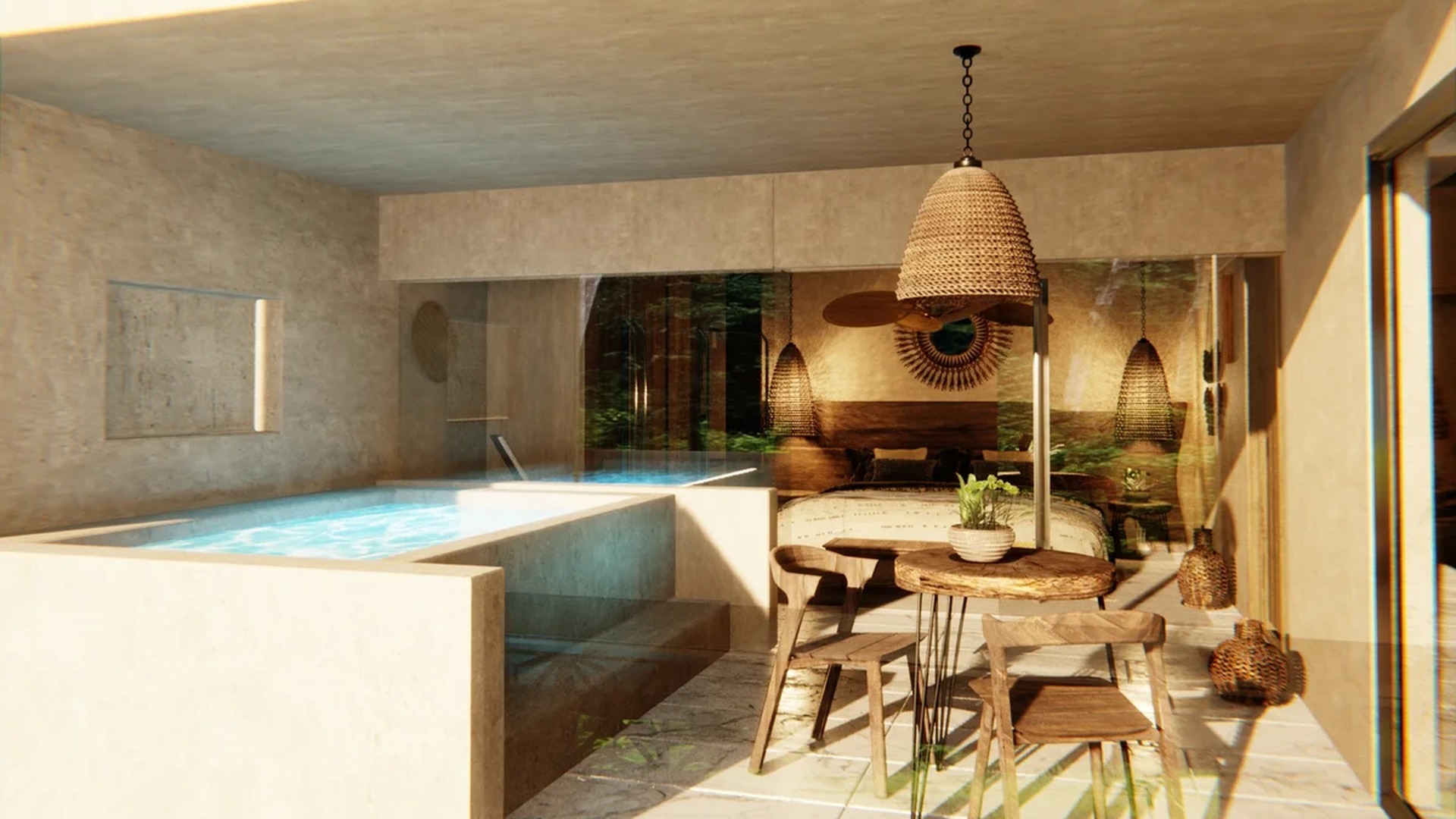 Image of a Private Plunge Pool, featuring Bedroom Suite and Covered Terrace.