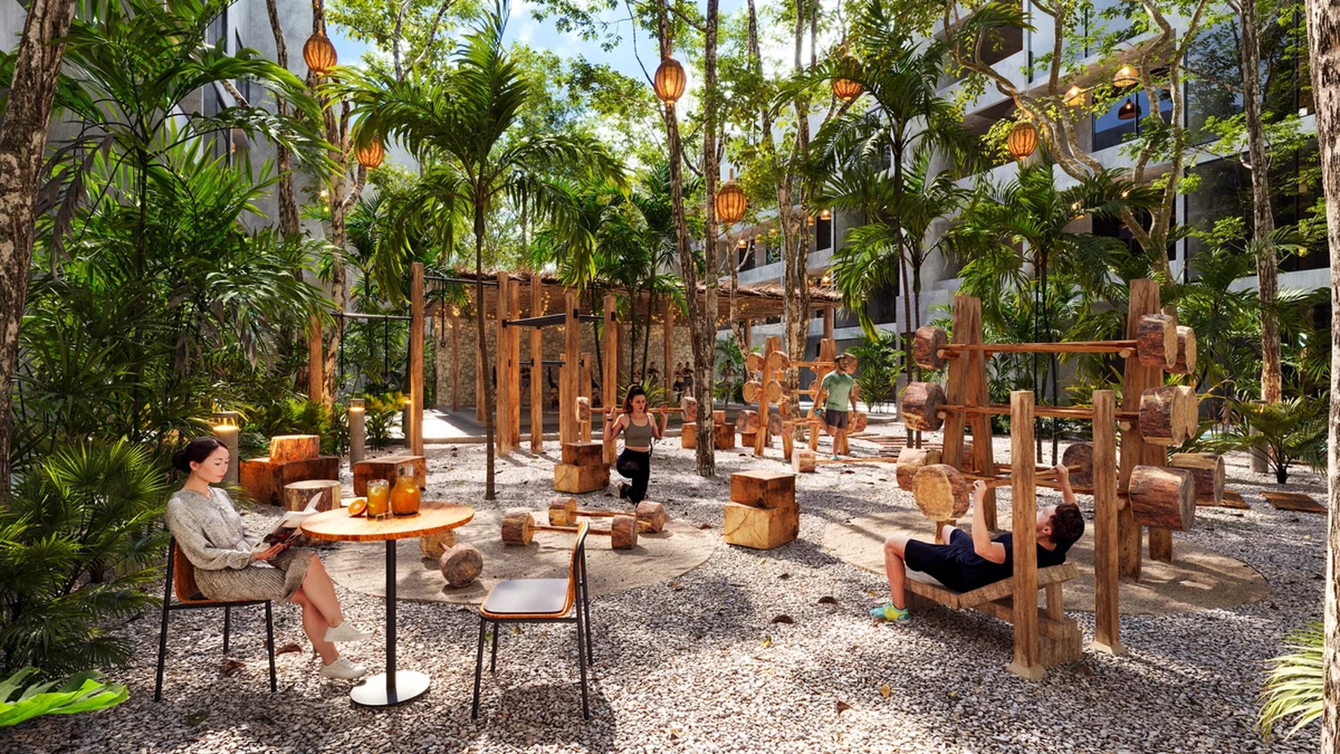 A bottom-left view of a Person featuring wood.