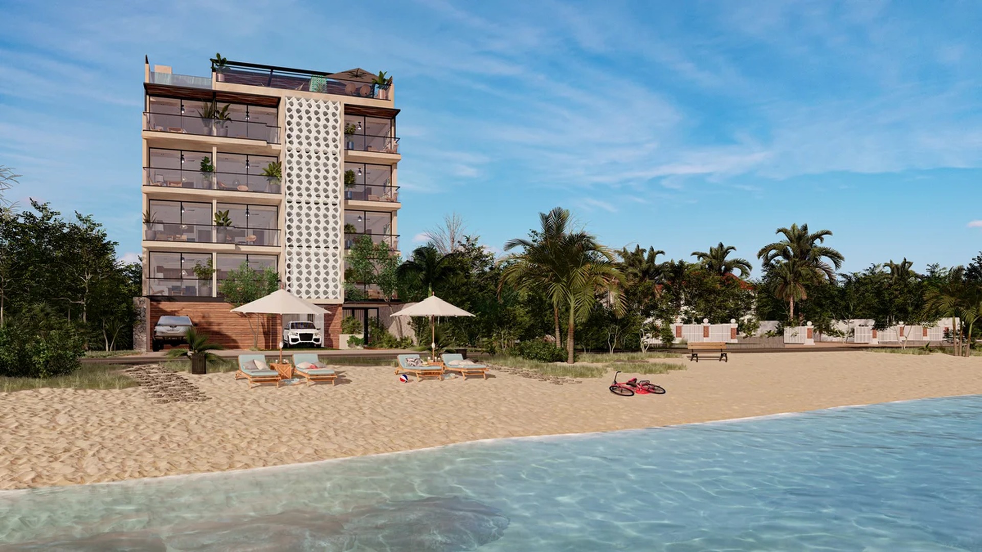 A top-left view of a Building featuring apartment.