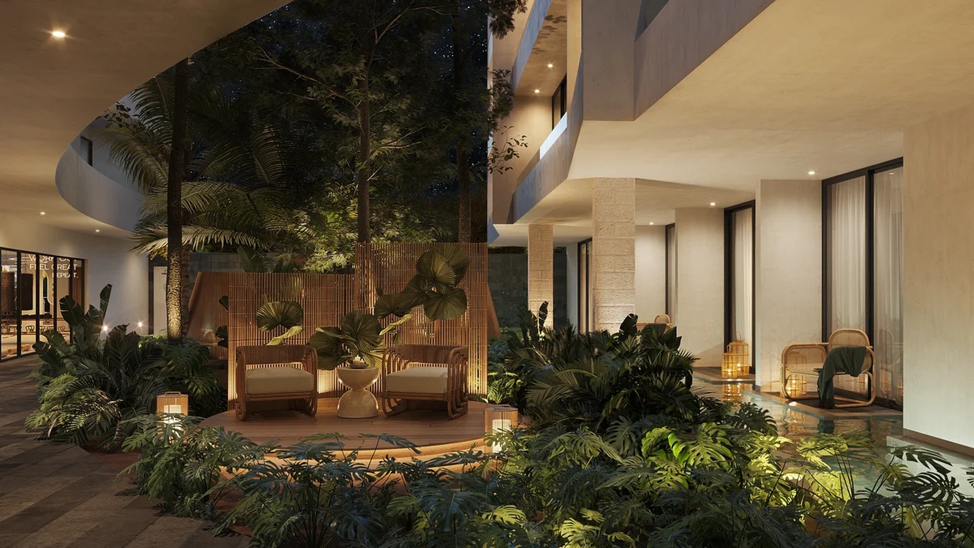 Image of a Lush Garden, featuring Outdoor Lounge and Plunge Pool.