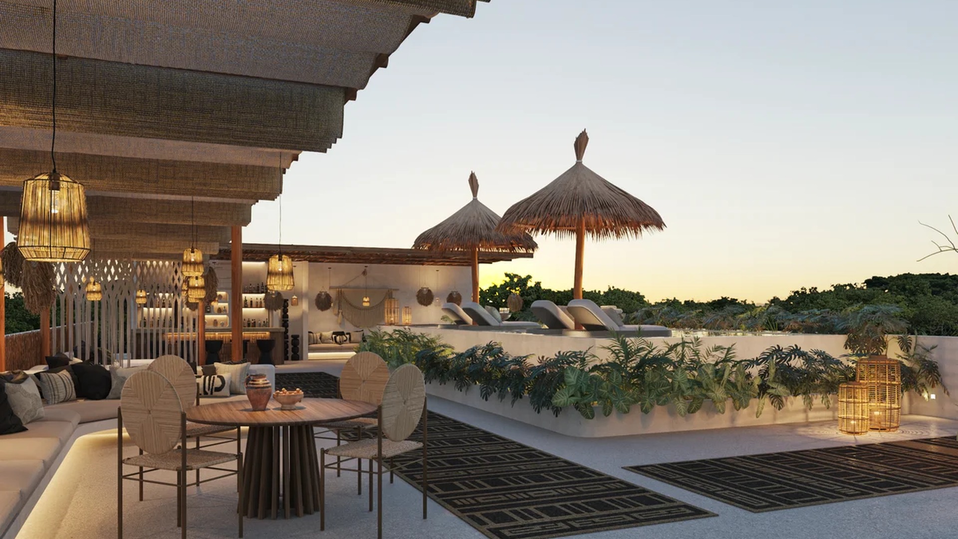 Image of a Rooftop Terrace, featuring Plunge Pool and Outdoor Lounge.