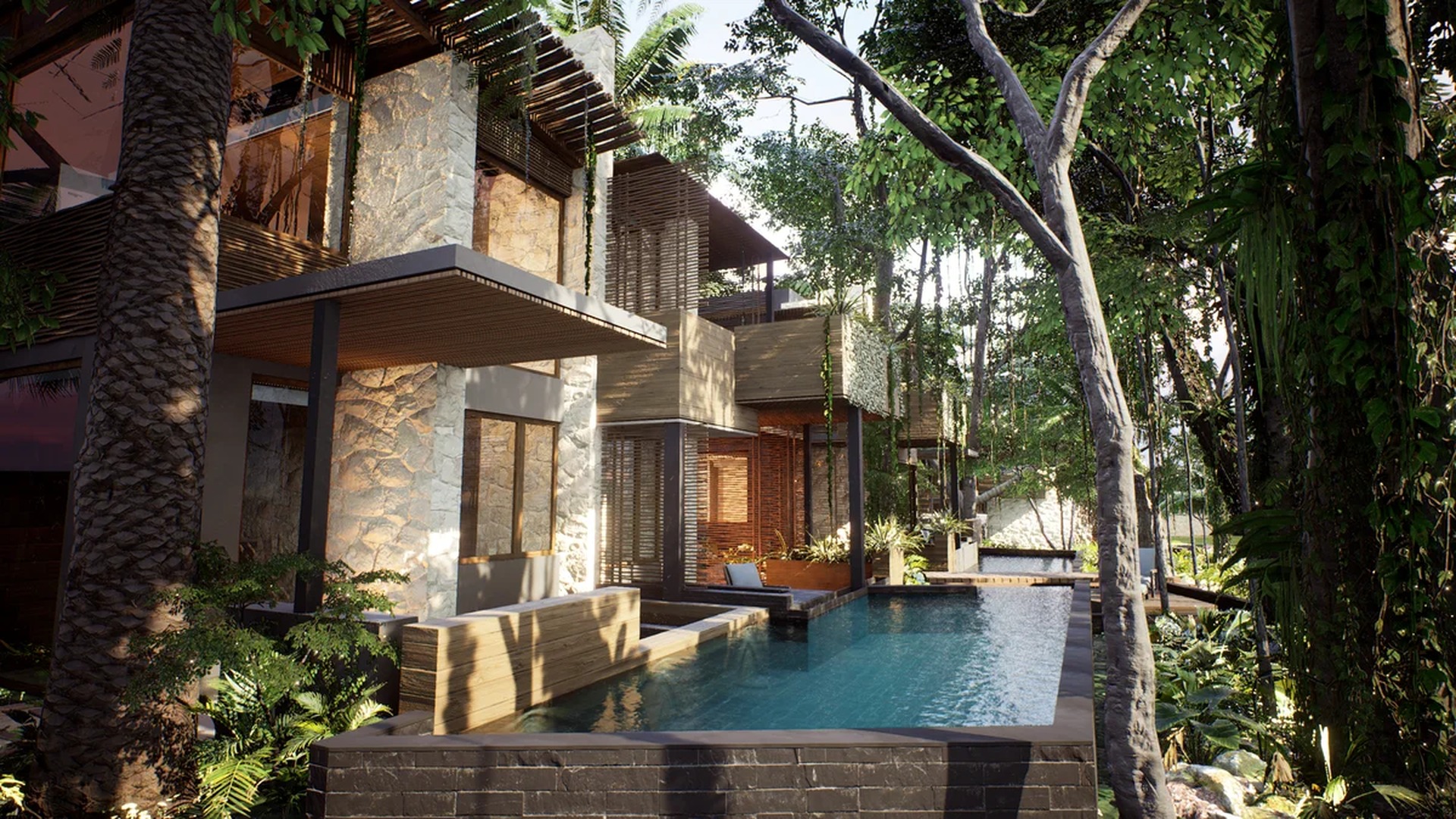 Image of a Luxury Villa, featuring Jungle Setting and Private Pool.