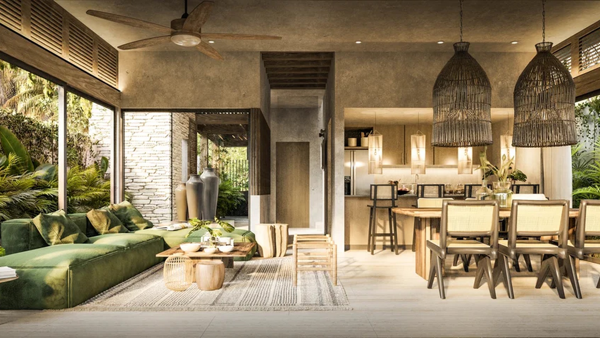 Image of a Open-Concept Living, featuring Indoor-Outdoor Living and Lush Garden.