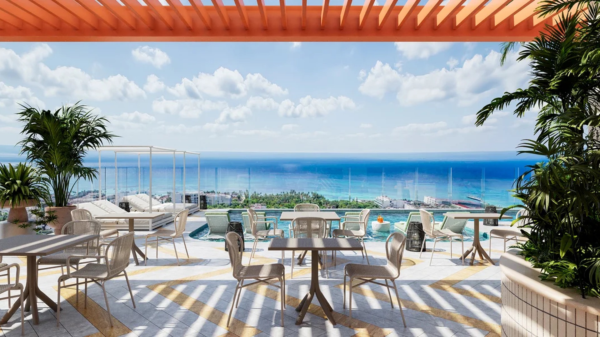 Image of a Rooftop Terrace, featuring Ocean View and Rooftop Pool.