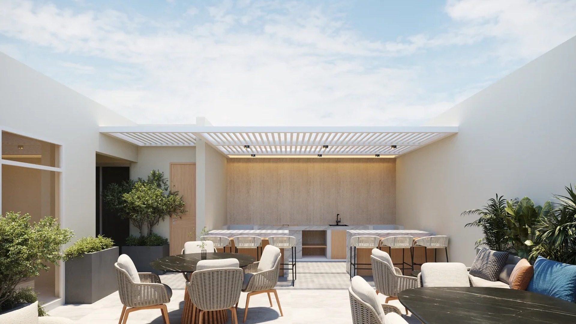 Image of a Rooftop Terrace, featuring Outdoor Lounge and Outdoor Bar.