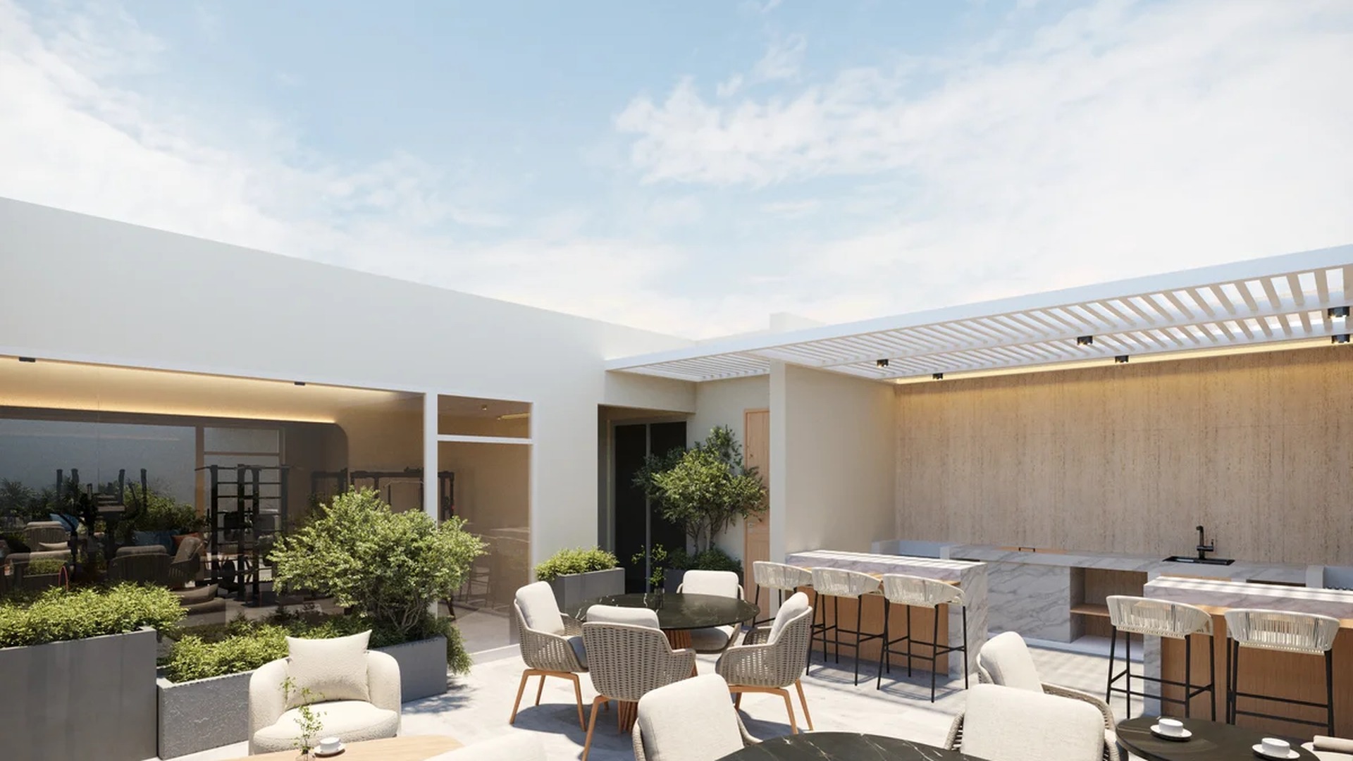 Image of a Rooftop Terrace, featuring Outdoor Lounge and Outdoor Kitchen.