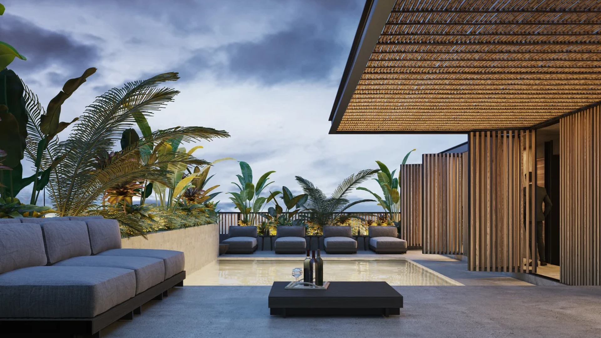 Image of a Rooftop Terrace, featuring Plunge Pool and Outdoor Lounge.