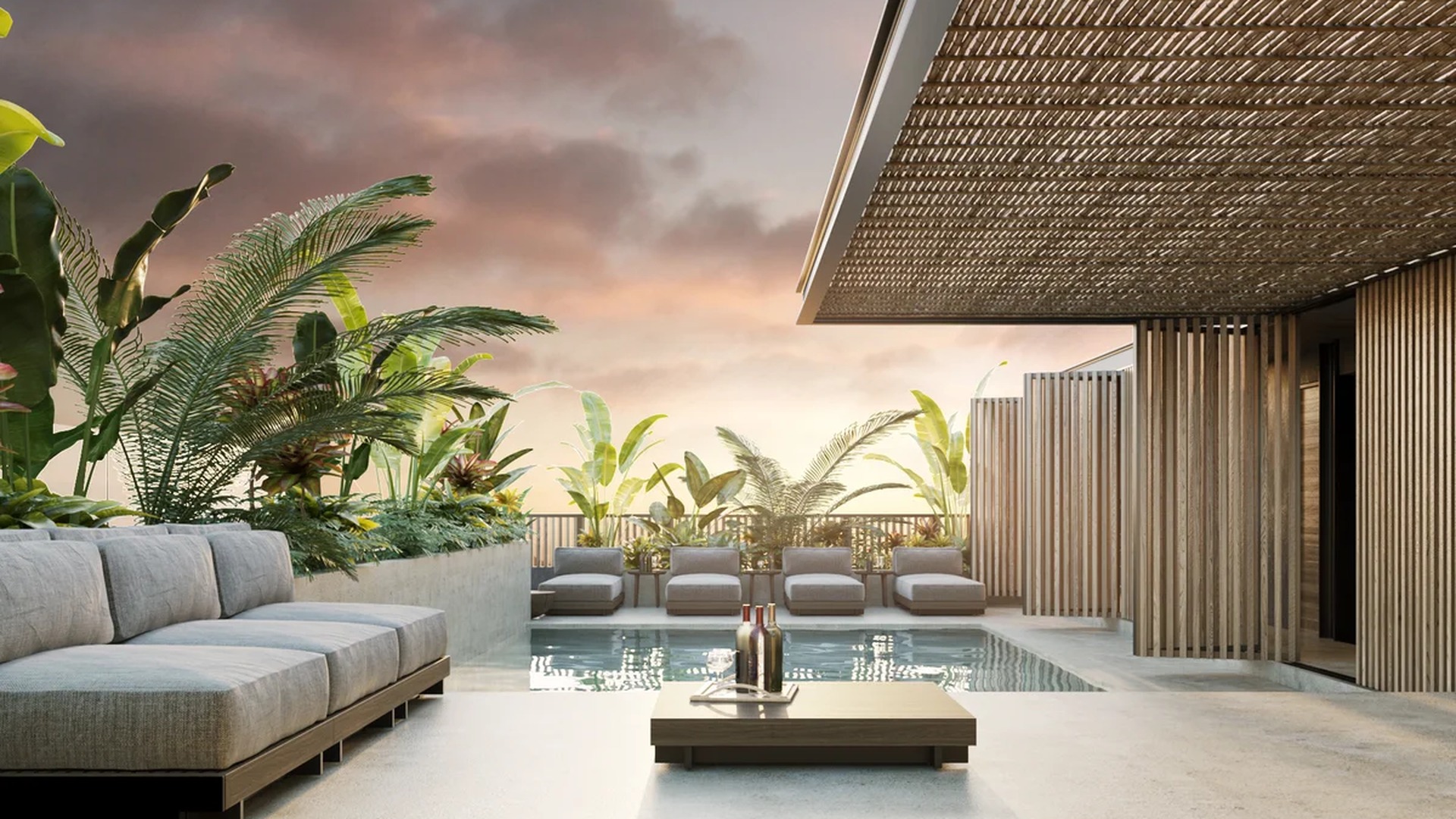Image of a Rooftop Terrace, featuring Private Plunge Pool and Outdoor Lounge.