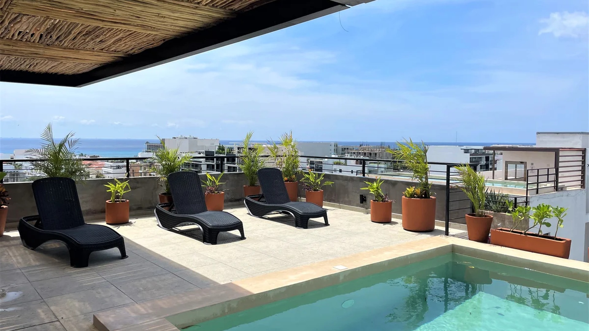 Image of a Rooftop Terrace, featuring Private Plunge Pool and Ocean View.