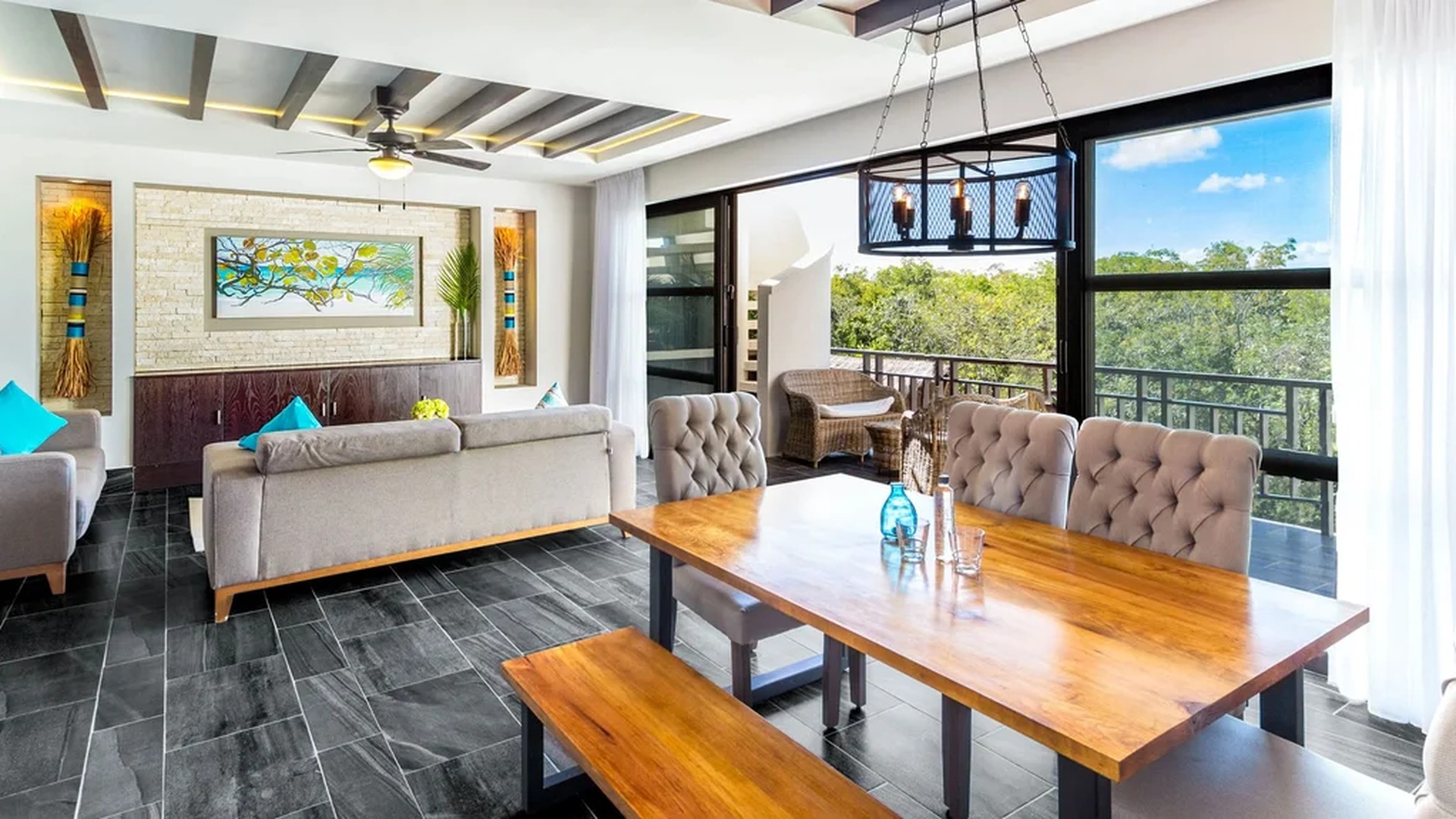 Image of a Open-Concept Living, featuring Dining Area and Private Balcony.