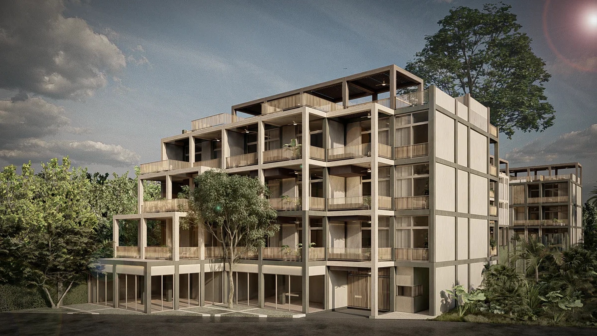 Image of a Modern Architecture, featuring Terraced Design and Private Balconies.