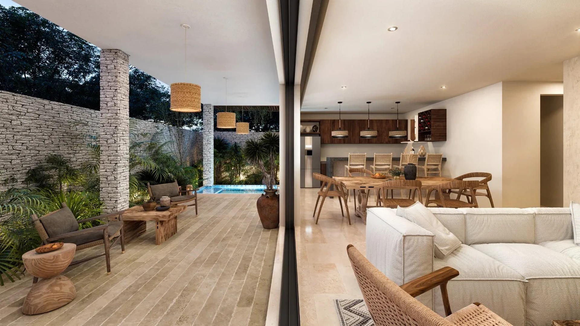 Image of a Indoor-Outdoor Living, featuring Private Patio and Plunge Pool.