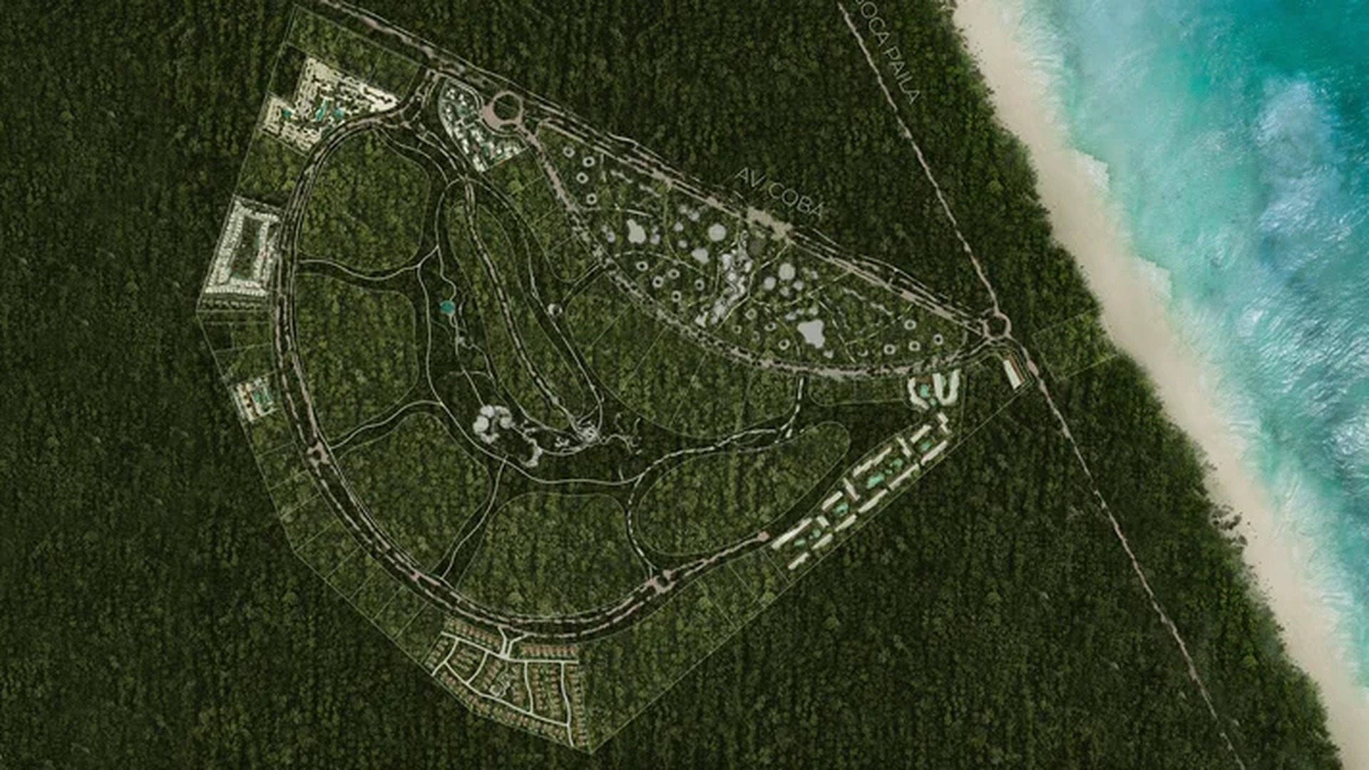 Image of a Master Plan Development, featuring Aerial View and Beachfront Community.